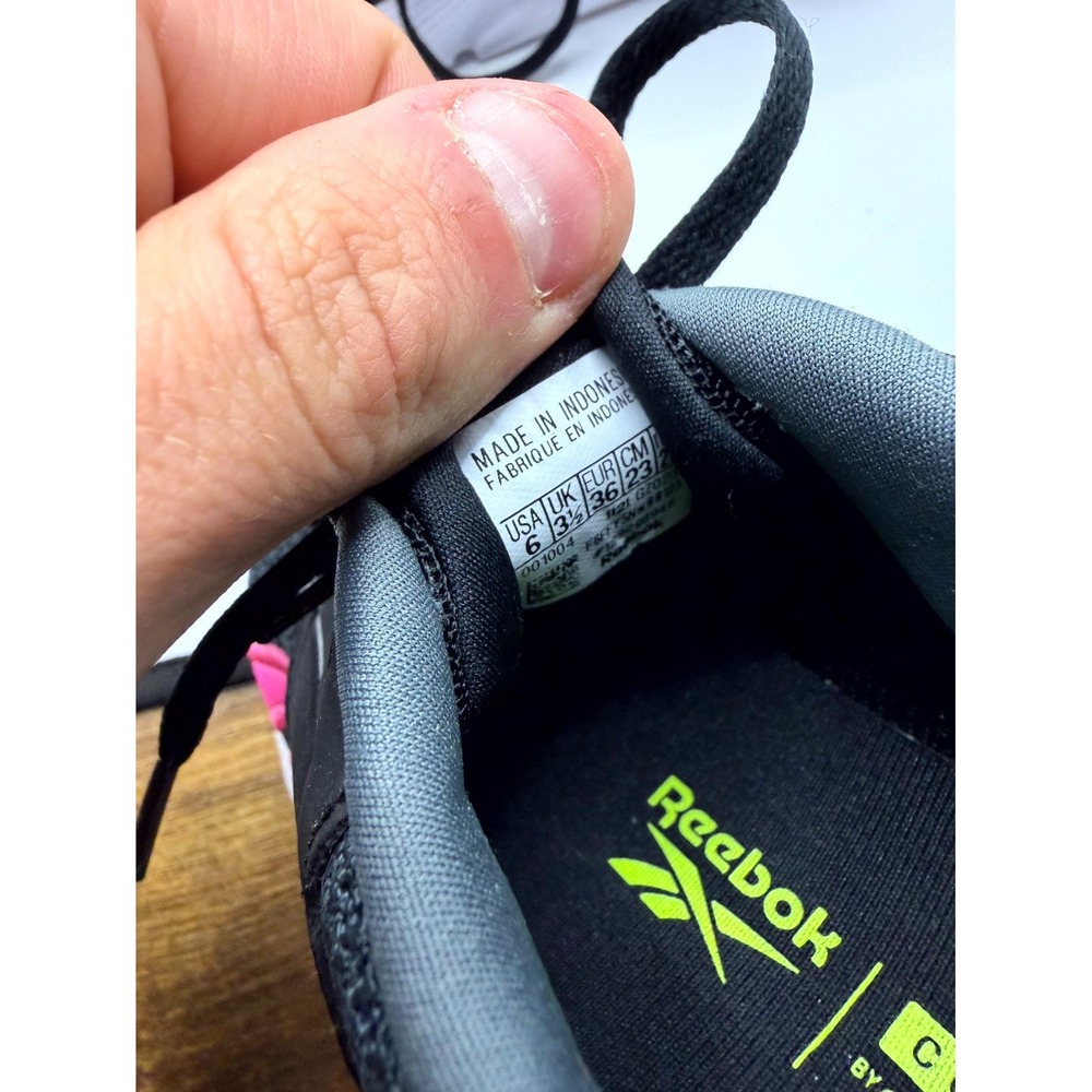 Reebok Lite 3.0 GZ0237 Womens 6 Sneaker Black Atomic Pink Lace Up Running Shoes - Picture 8 of 9